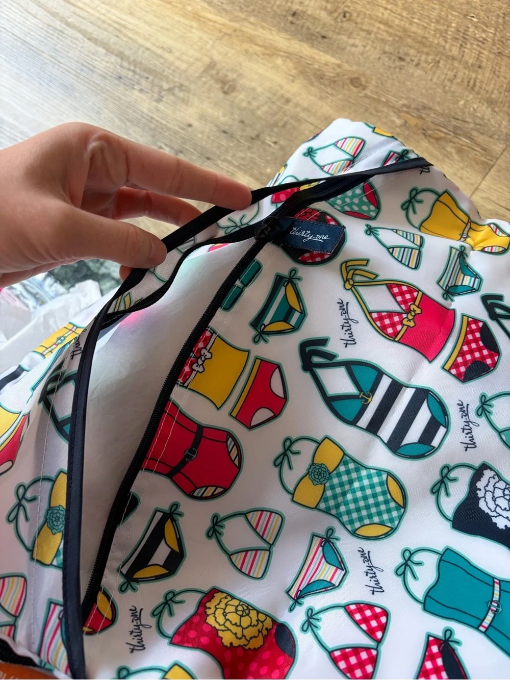 Thirty-one ‘Sweet Suits’ Swimsuit Patterned Drawstring Cinch Sac Bag